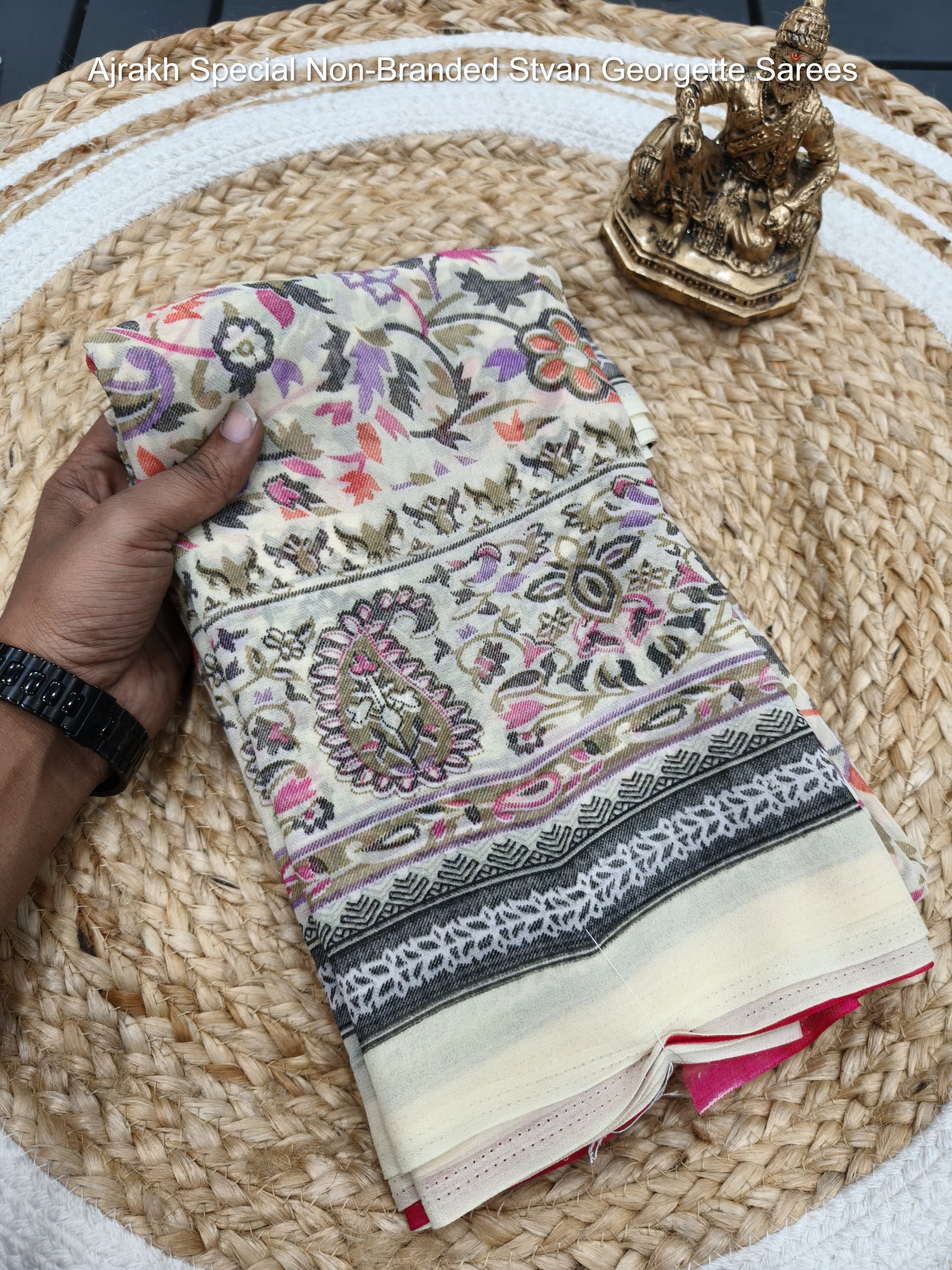 Ajrakh Special Non-Branded Stvan Georgette Sarees