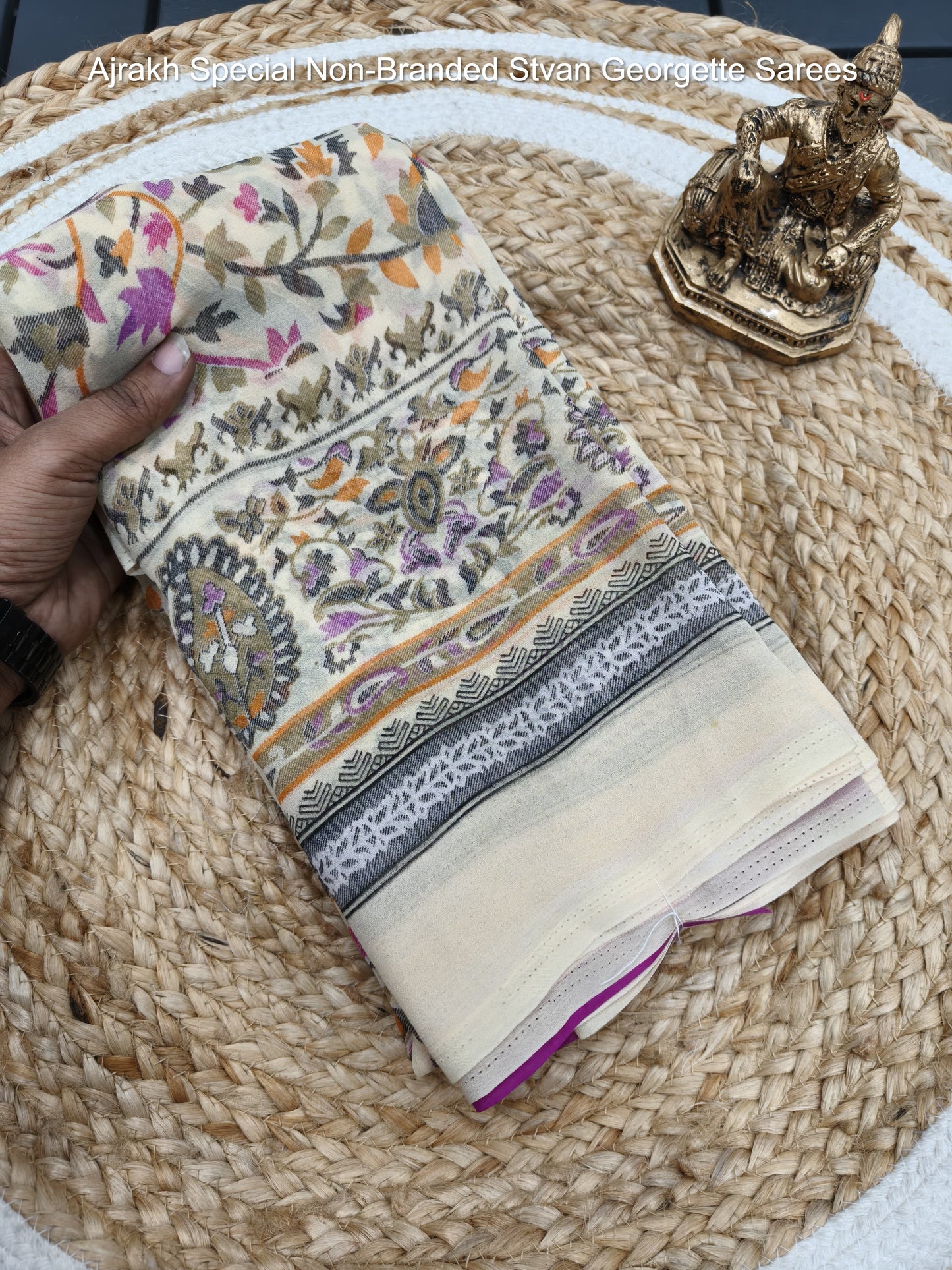 Ajrakh Special Non-Branded Stvan Georgette Sarees