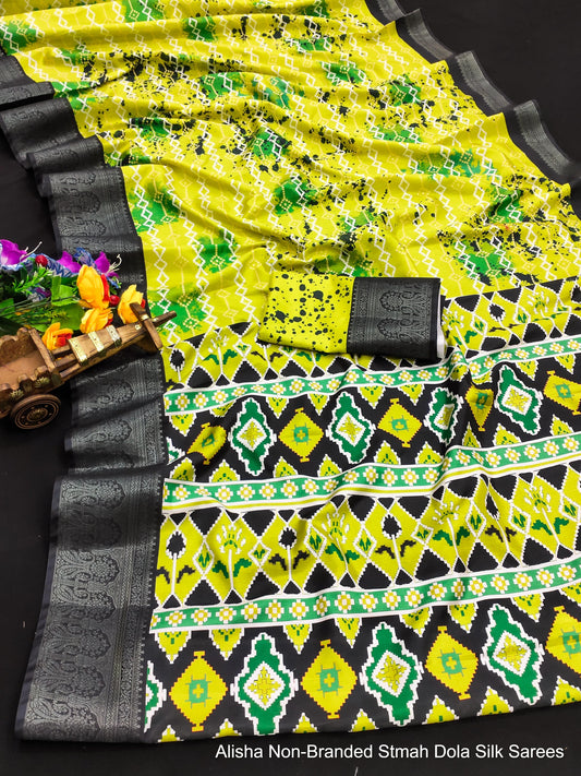 Alisha Non-Branded Stmah Dola Silk Sarees