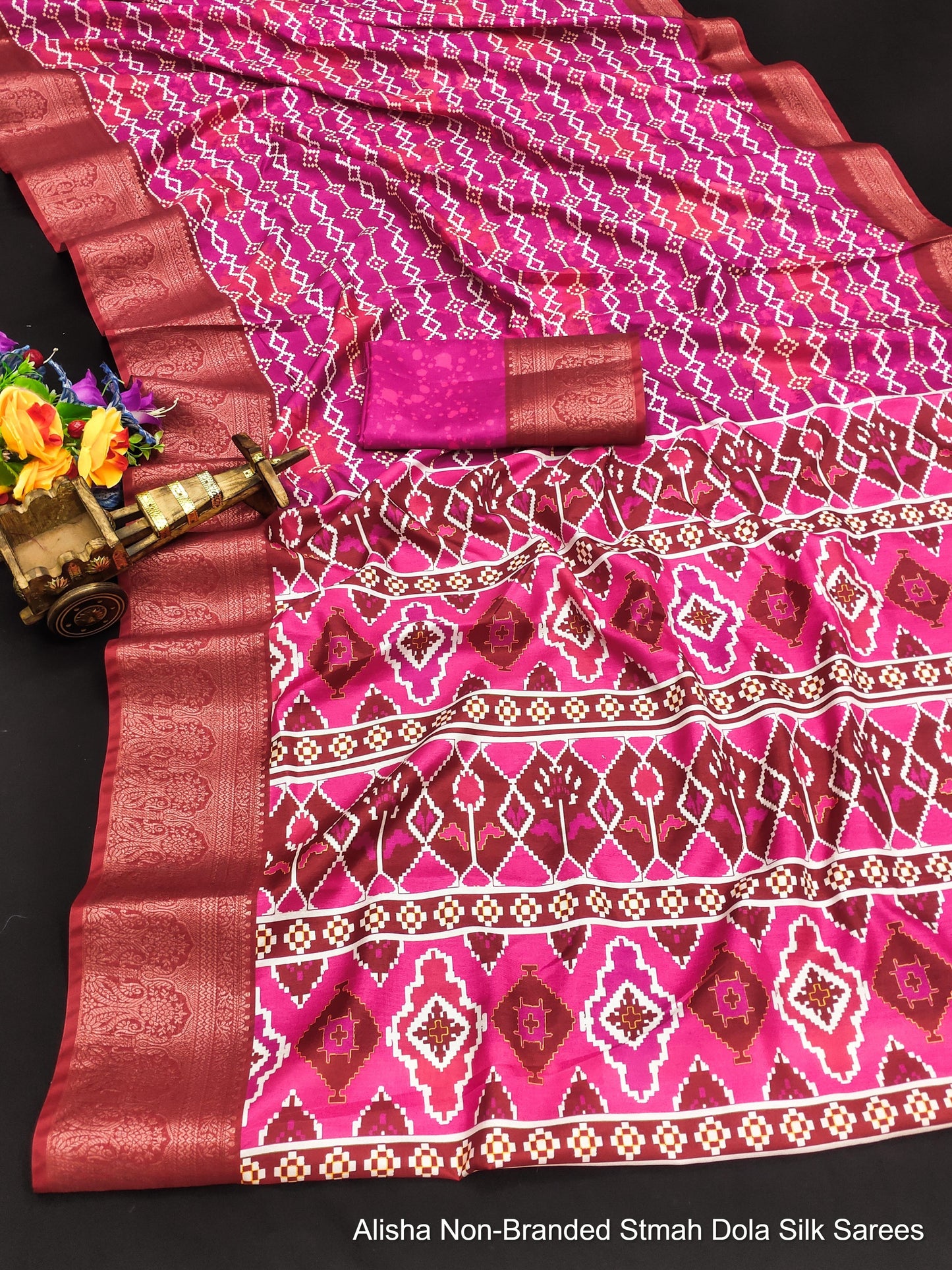 Alisha Non-Branded Stmah Dola Silk Sarees