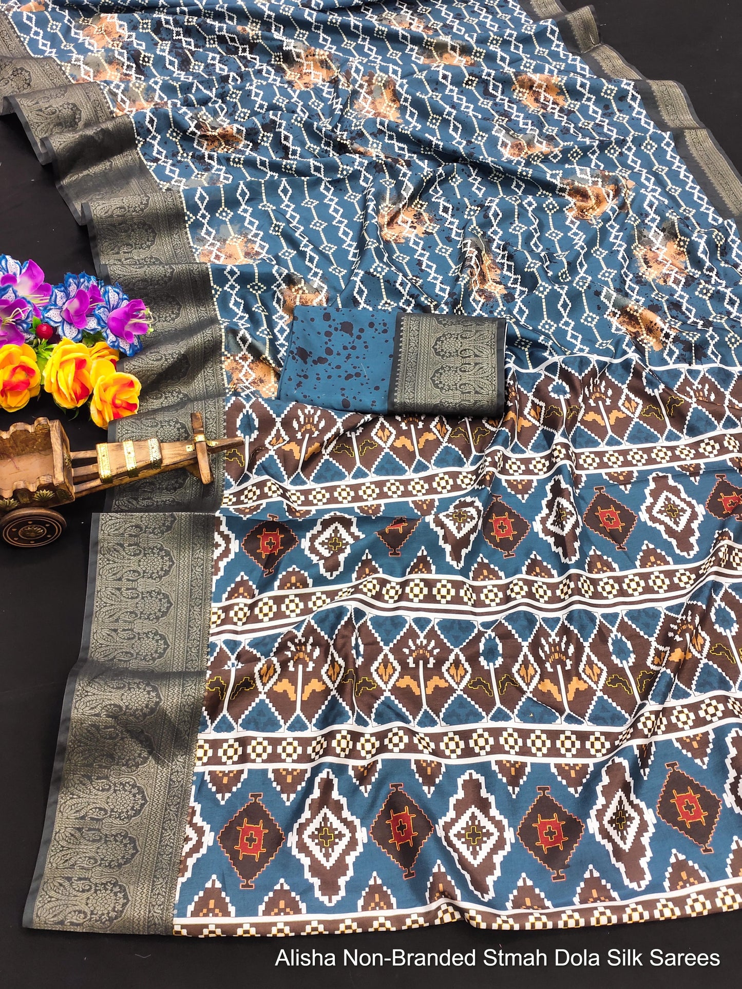 Alisha Non-Branded Stmah Dola Silk Sarees