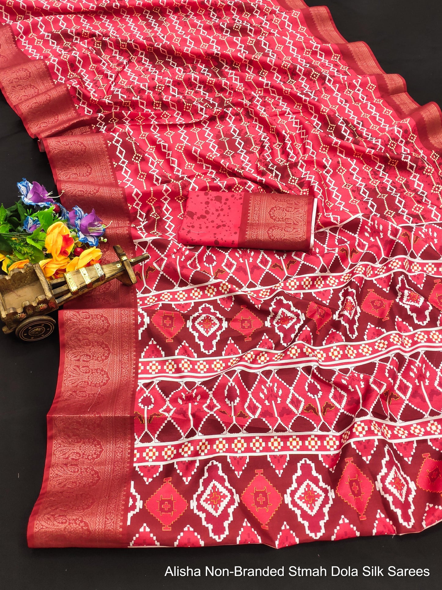 Alisha Non-Branded Stmah Dola Silk Sarees