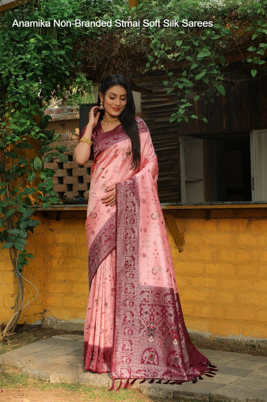 Anamika Non-Branded Stmai Soft Silk Sarees