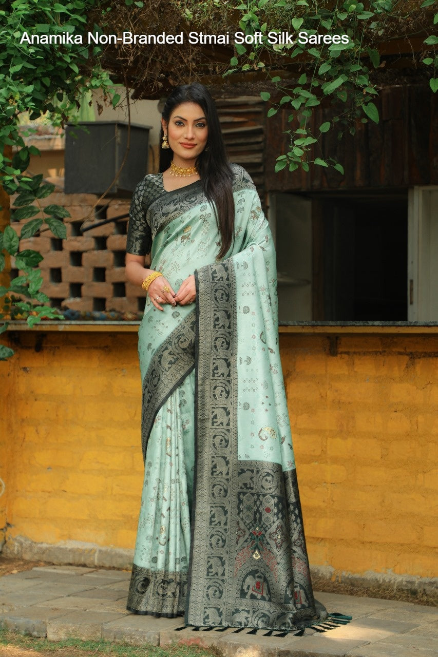 Anamika Non-Branded Stmai Soft Silk Sarees