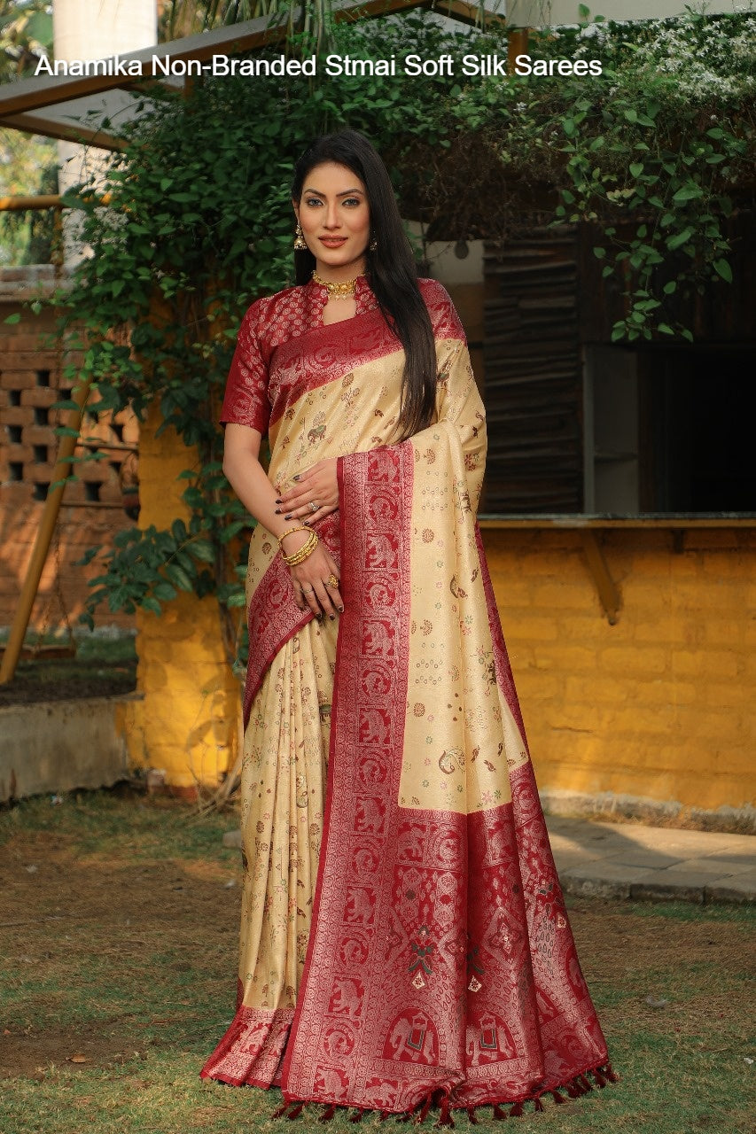 Anamika Non-Branded Stmai Soft Silk Sarees