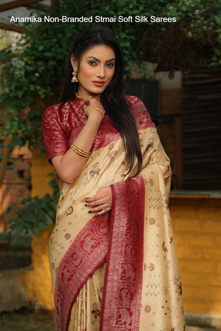 Anamika Non-Branded Stmai Soft Silk Sarees