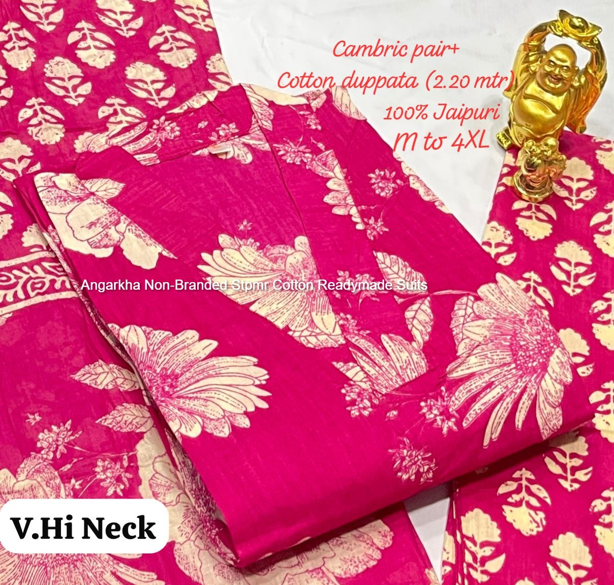 Angarkha Non-Branded Stpmr Cotton Readymade Suits