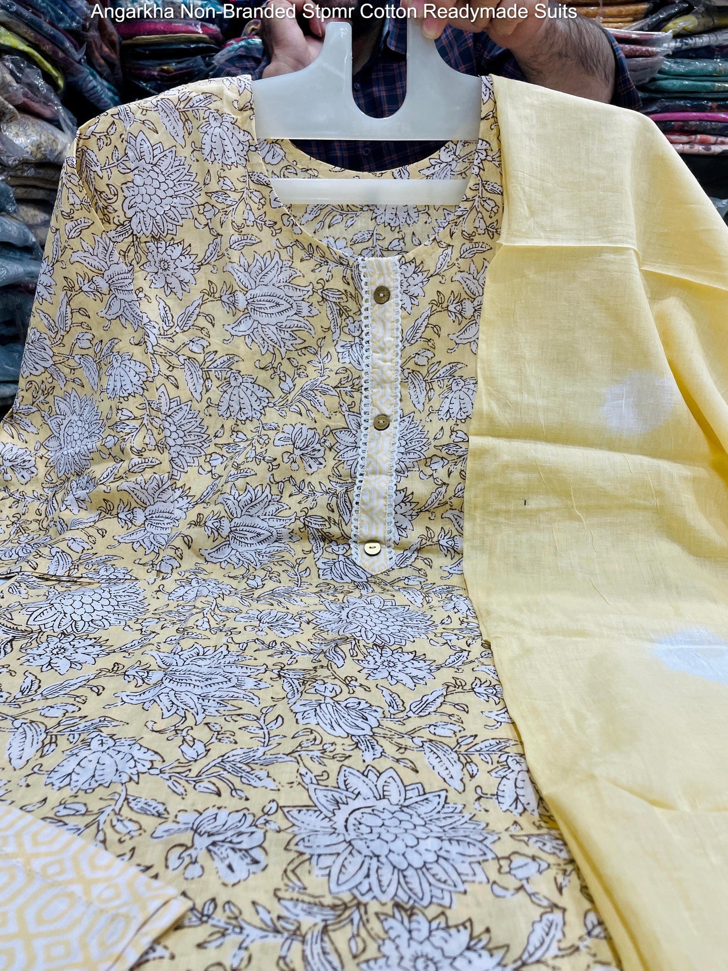 Angarkha Non-Branded Stpmr Cotton Readymade Suits