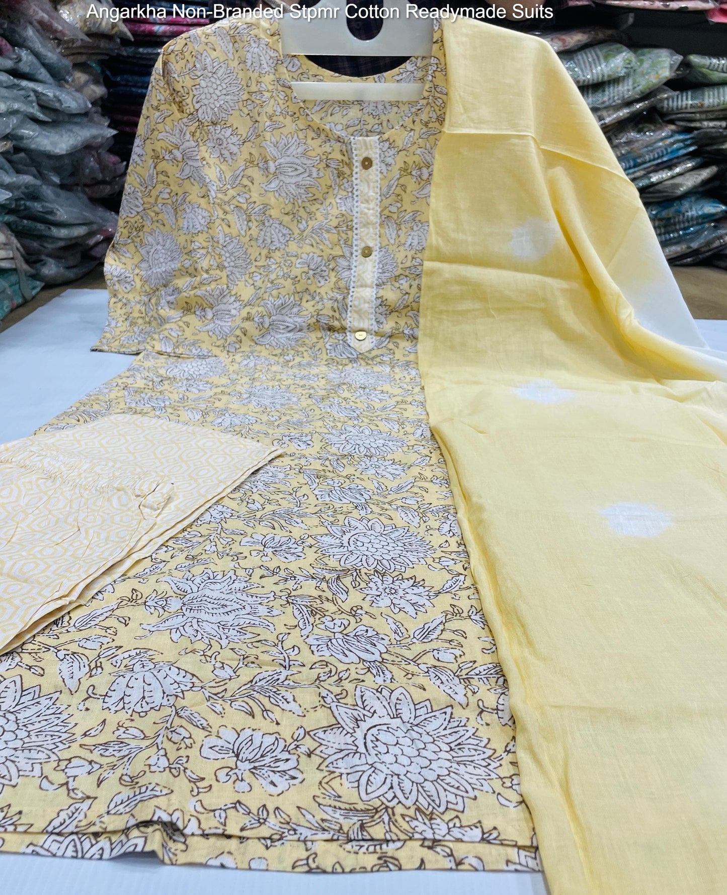 Angarkha Non-Branded Stpmr Cotton Readymade Suits