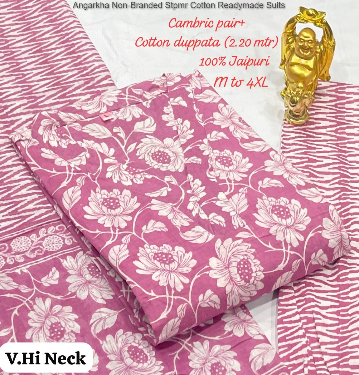 Angarkha Non-Branded Stpmr Cotton Readymade Suits