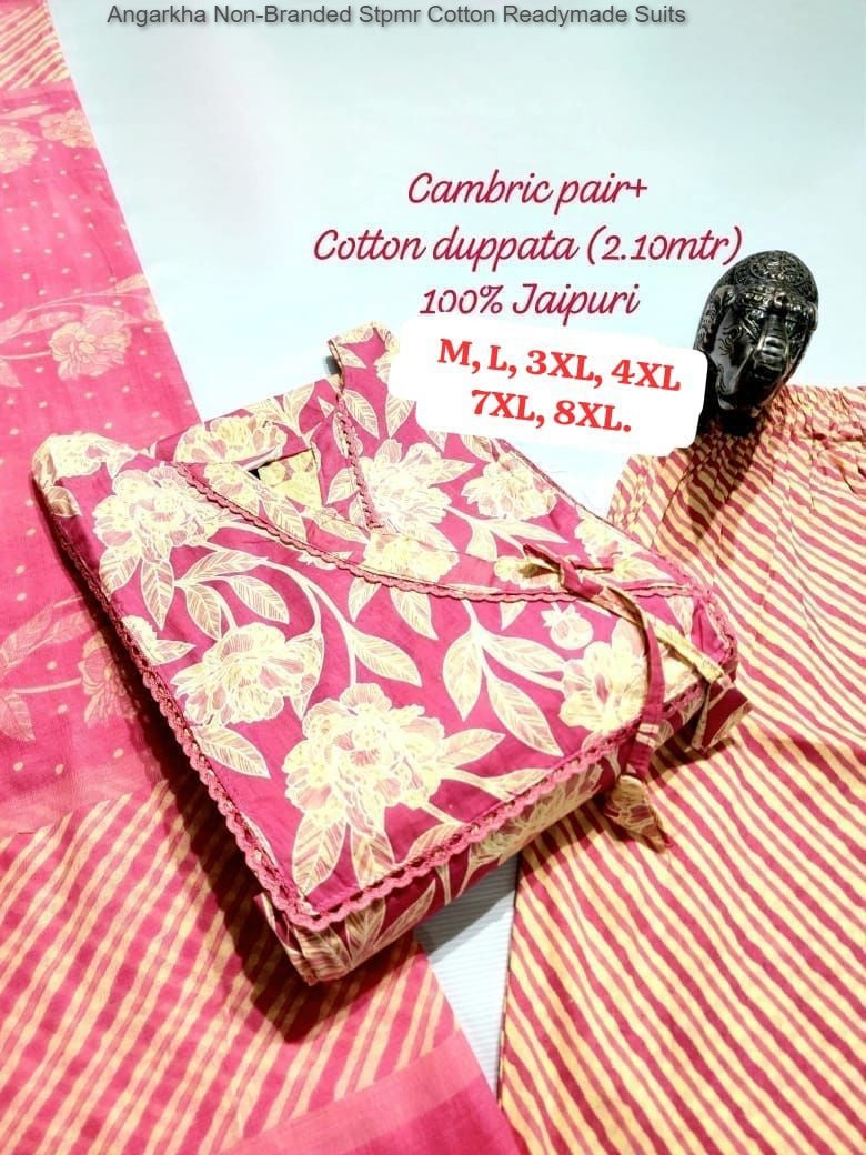 Angarkha Non-Branded Stpmr Cotton Readymade Suits