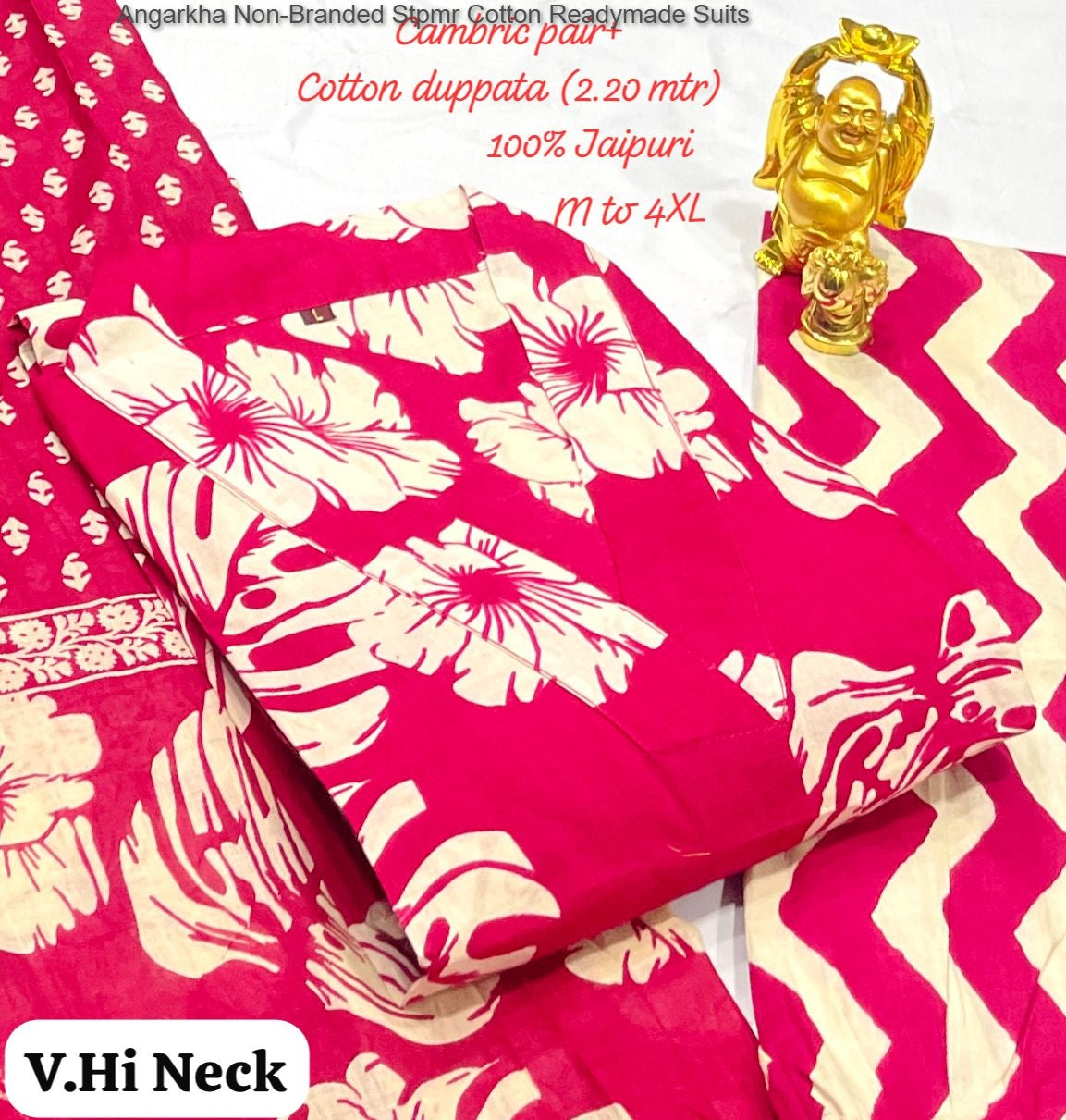 Angarkha Non-Branded Stpmr Cotton Readymade Suits