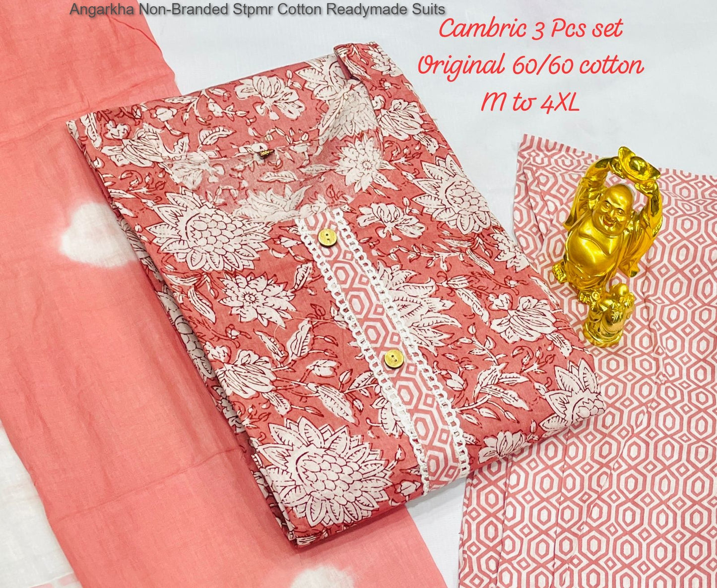 Angarkha Non-Branded Stpmr Cotton Readymade Suits