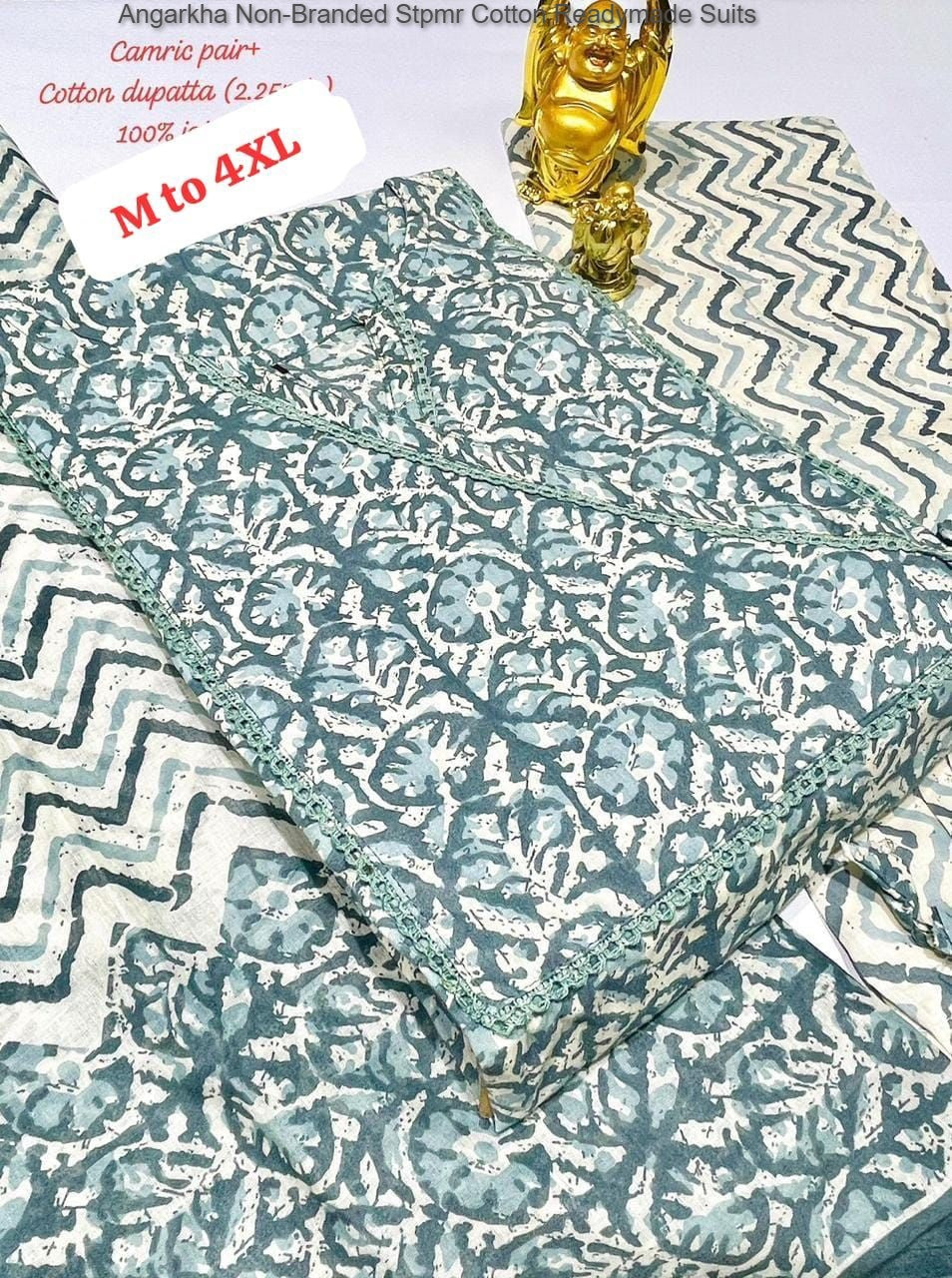 Angarkha Non-Branded Stpmr Cotton Readymade Suits