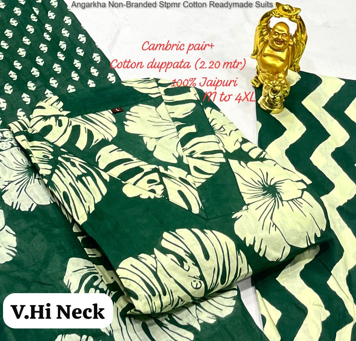 Angarkha Non-Branded Stpmr Cotton Readymade Suits