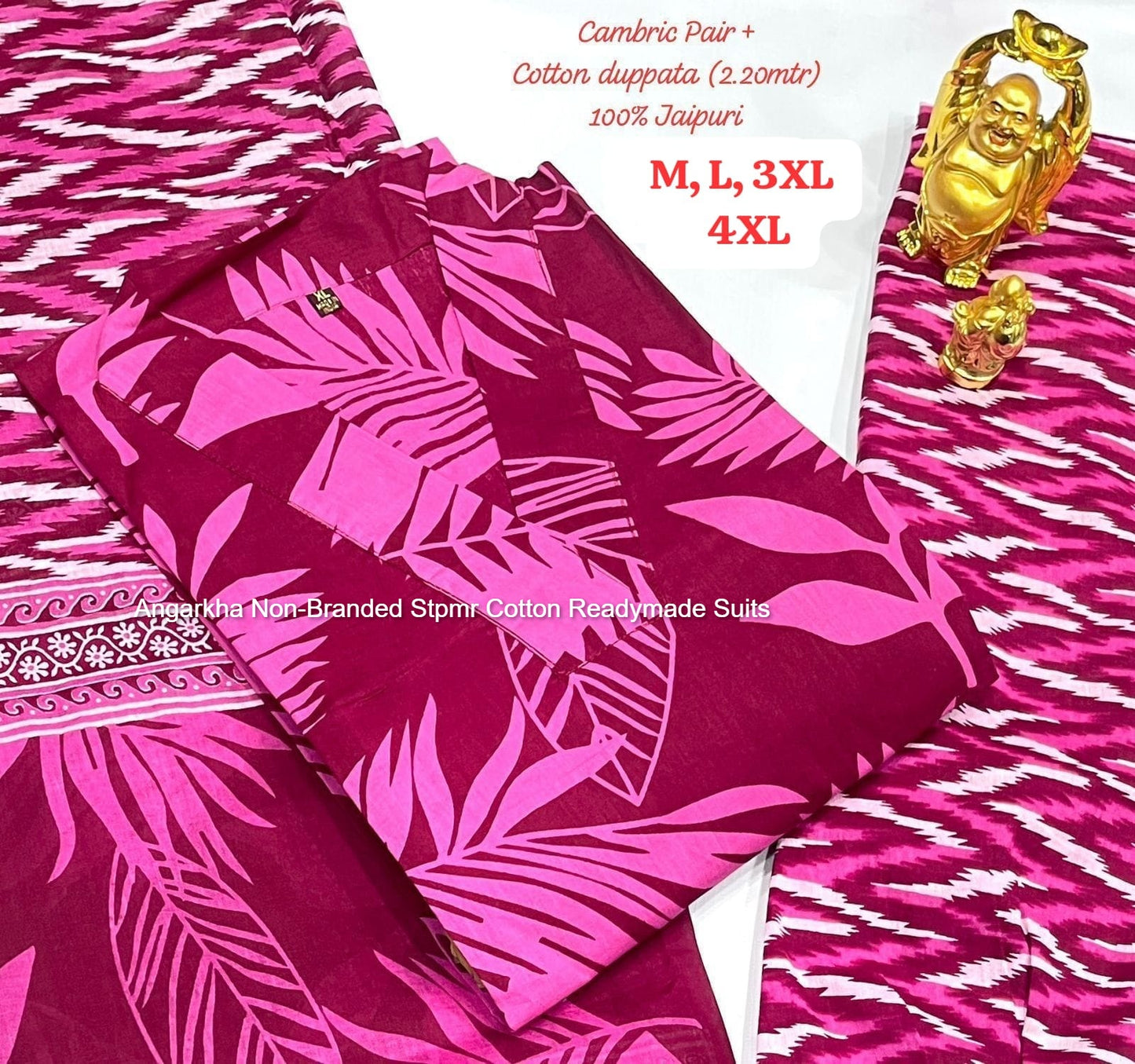 Angarkha Non-Branded Stpmr Cotton Readymade Suits