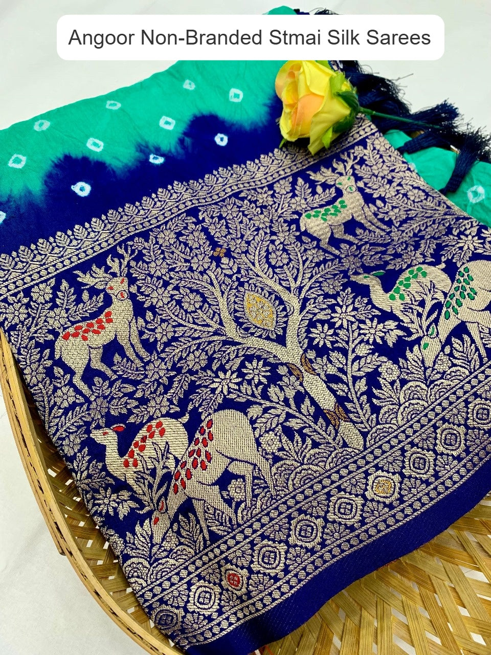 Angoor Non-Branded Stmai Silk Sarees