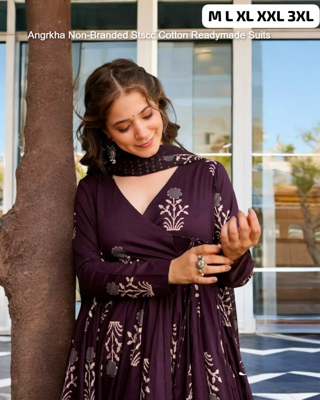 Angrkha Non-Branded Stscc Cotton Readymade Suits