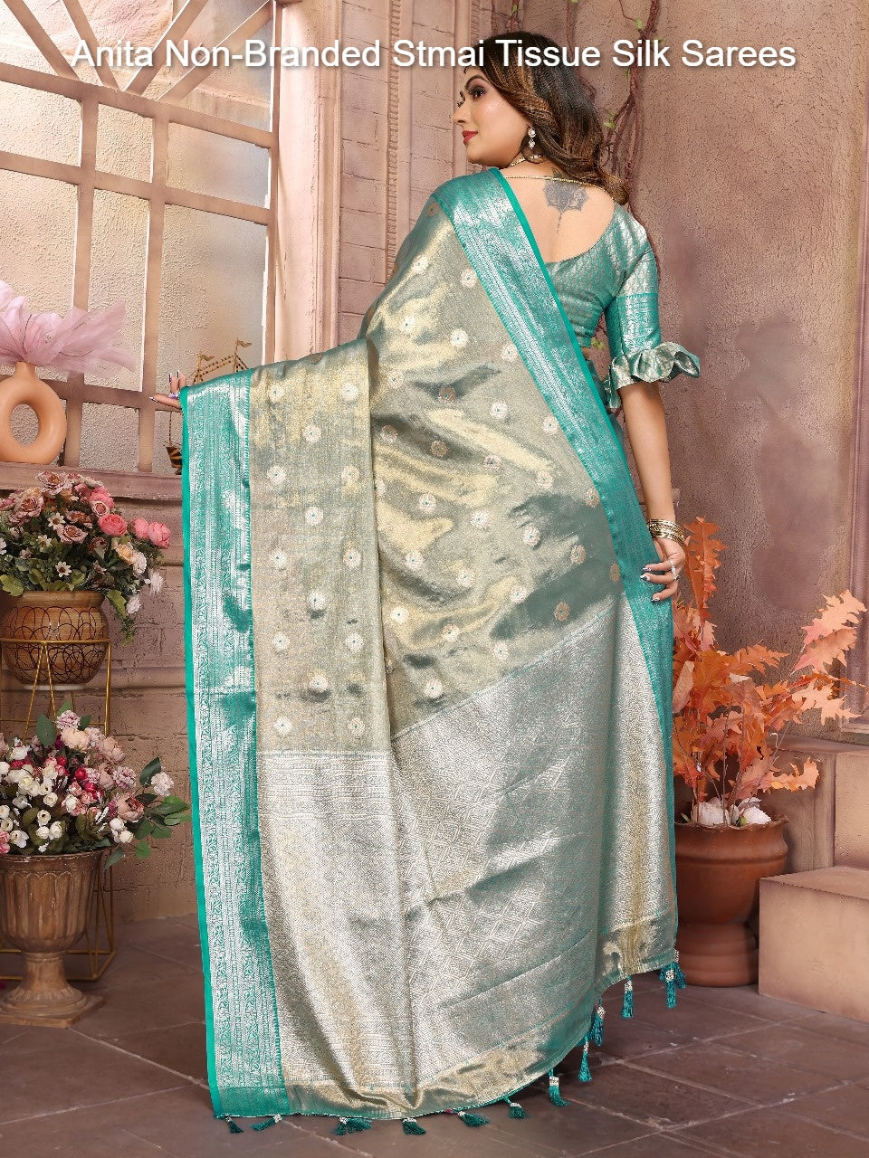 Anita Non-Branded Stmai Tissue Silk Sarees
