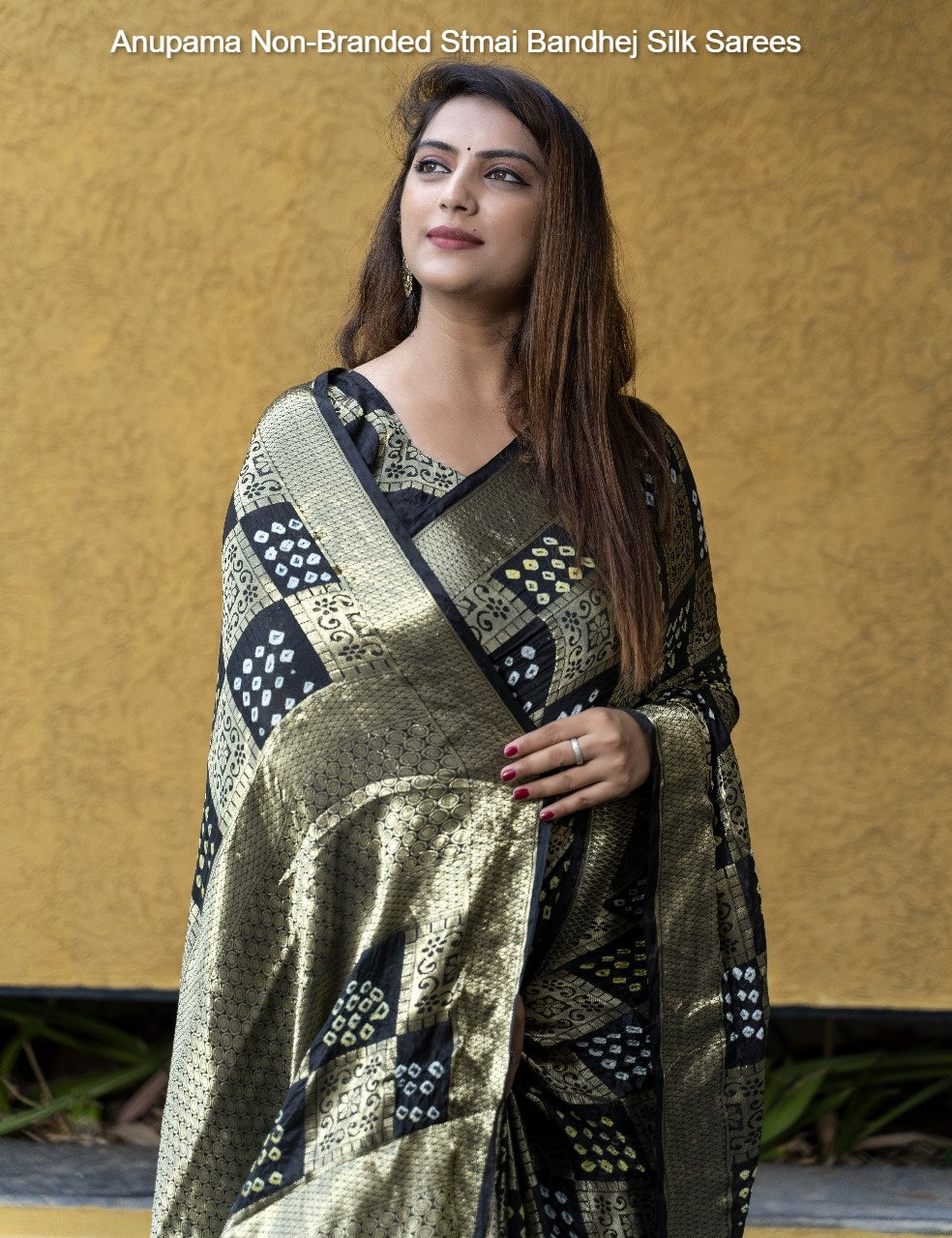 Anupama Non-Branded Stmai Bandhej Silk Sarees