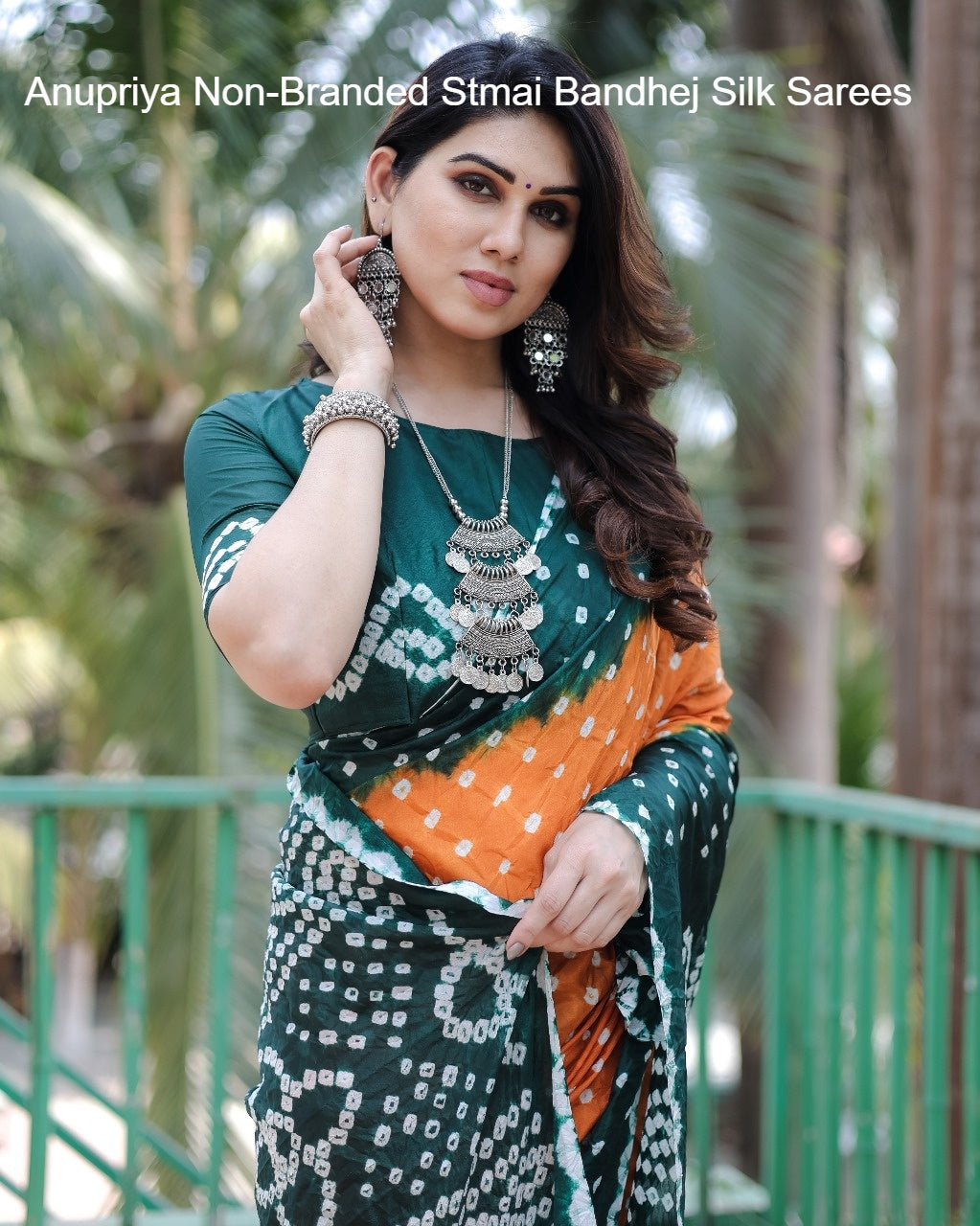 Anupriya Non-Branded Stmai Bandhej Silk Sarees