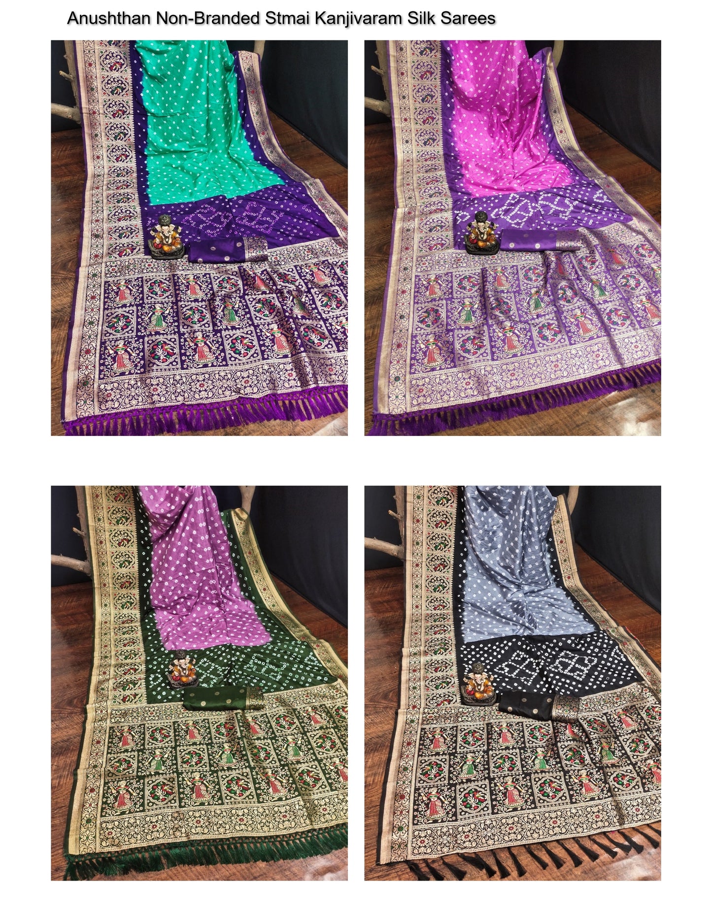 Anushthan Non-Branded Stmai Kanjivaram Silk Sarees