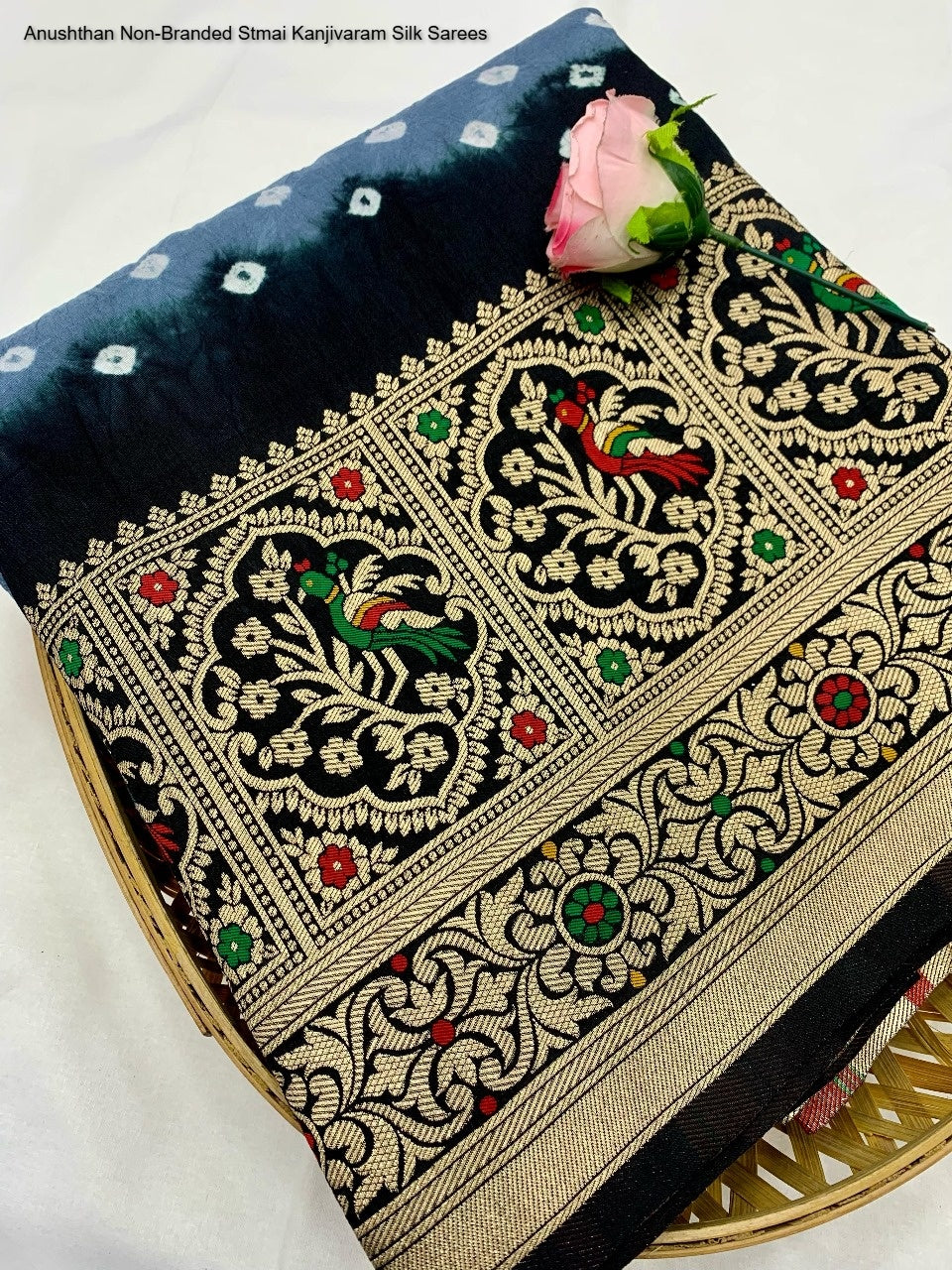 Anushthan Non-Branded Stmai Kanjivaram Silk Sarees