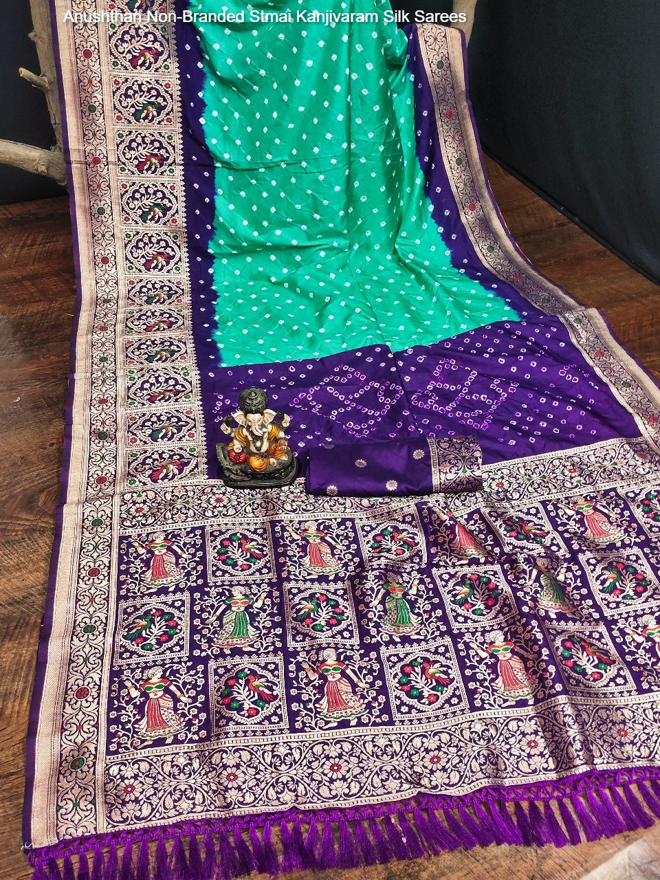 Anushthan Non-Branded Stmai Kanjivaram Silk Sarees