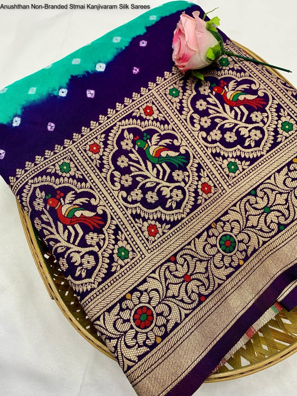 Anushthan Non-Branded Stmai Kanjivaram Silk Sarees