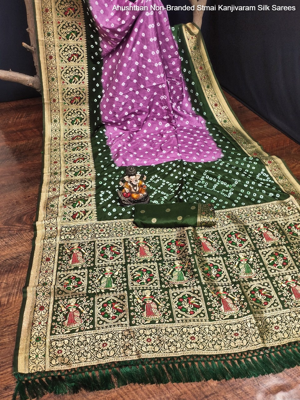 Anushthan Non-Branded Stmai Kanjivaram Silk Sarees