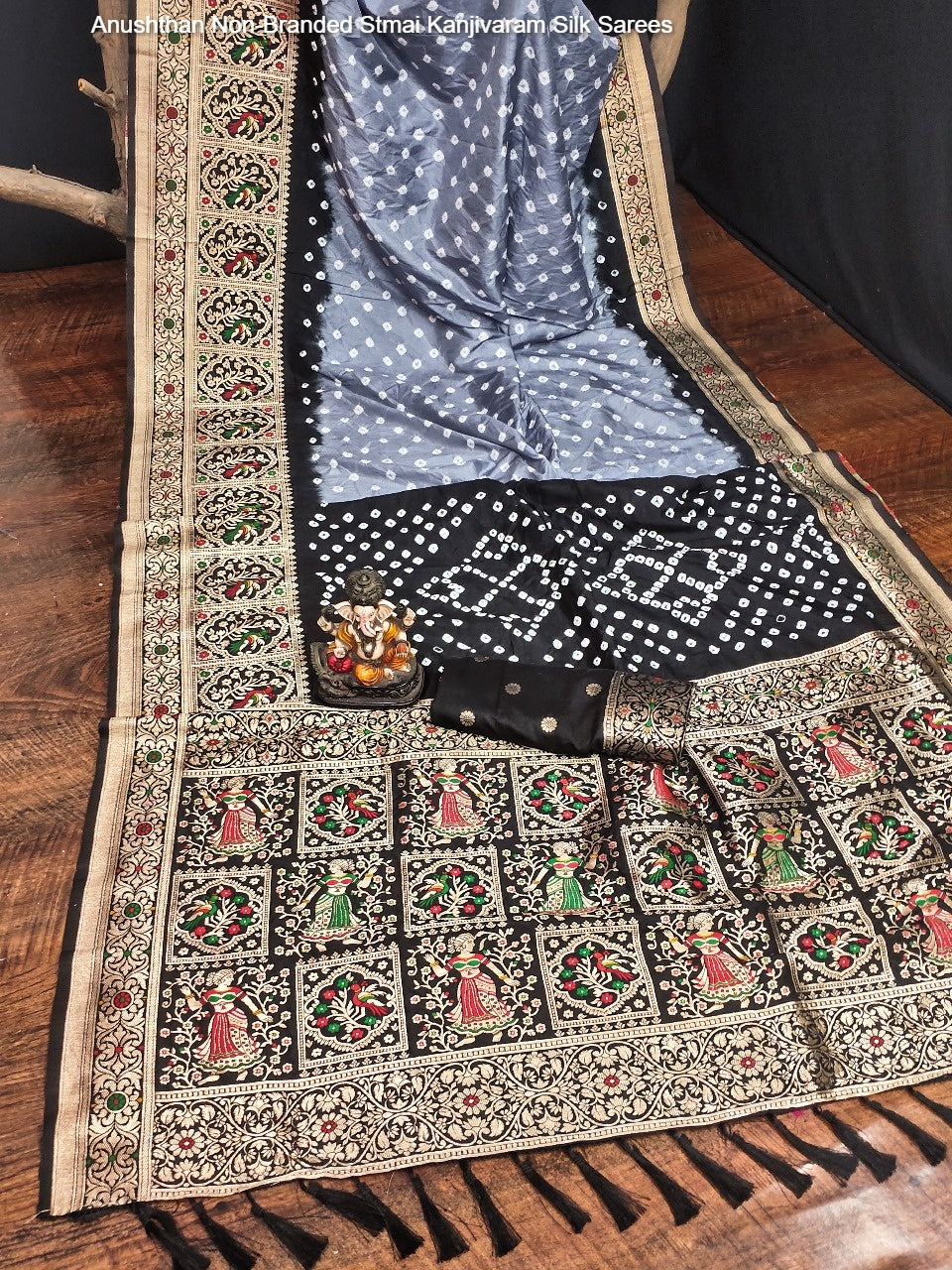 Anushthan Non-Branded Stmai Kanjivaram Silk Sarees