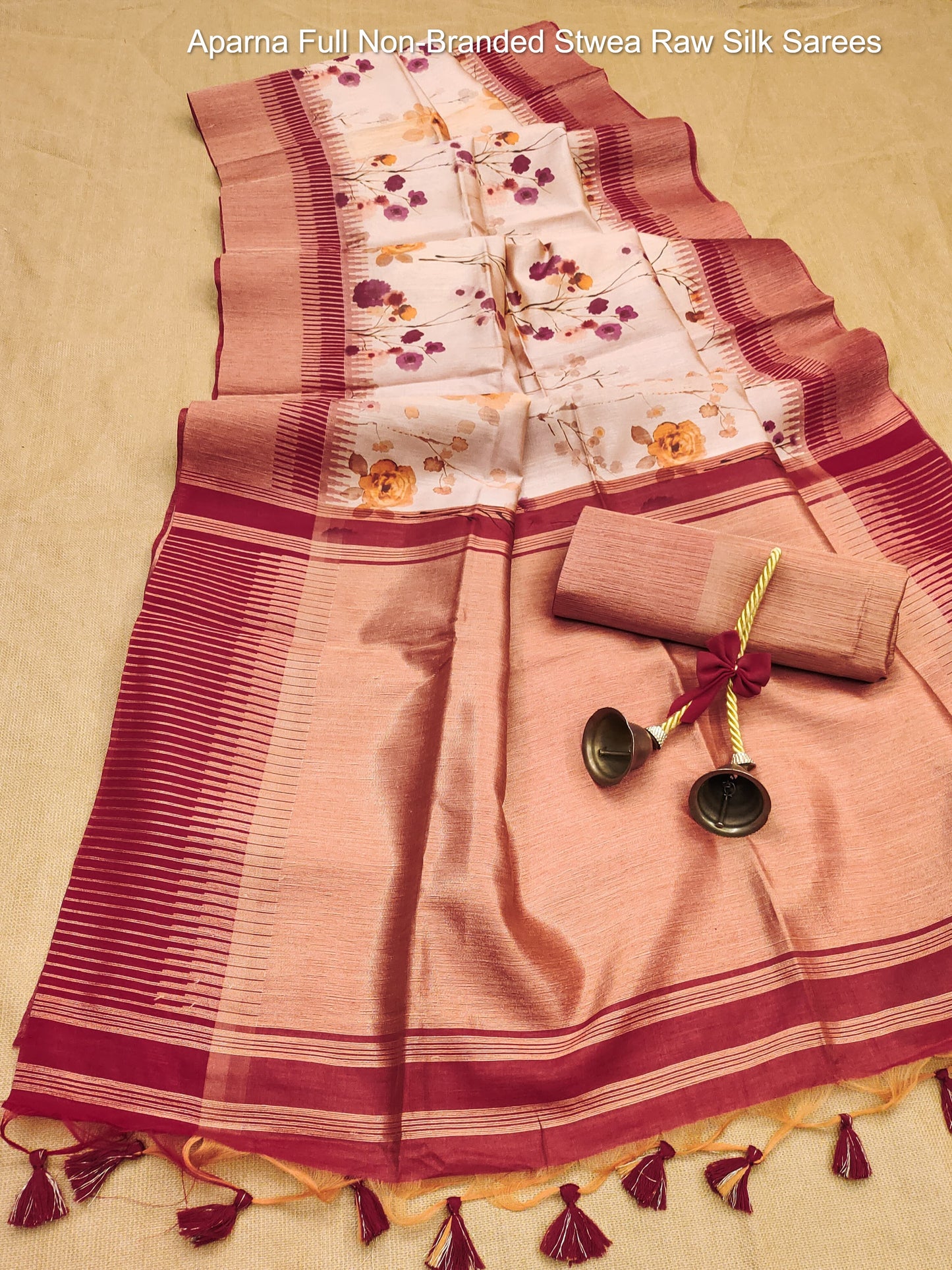 Aparna Full Non-Branded Stwea Raw Silk Sarees