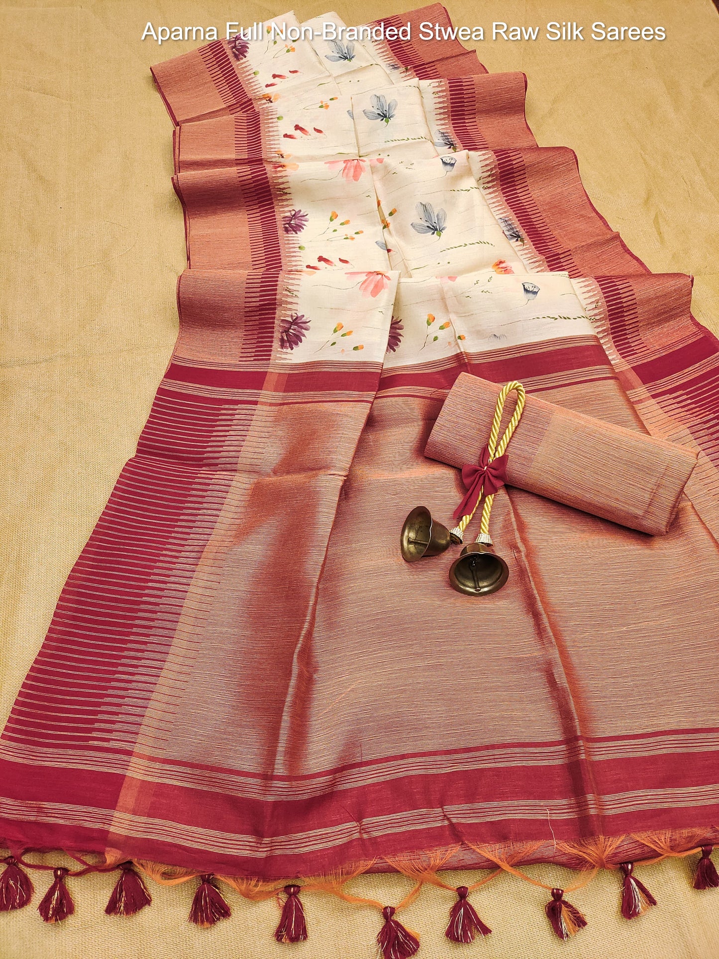 Aparna Full Non-Branded Stwea Raw Silk Sarees