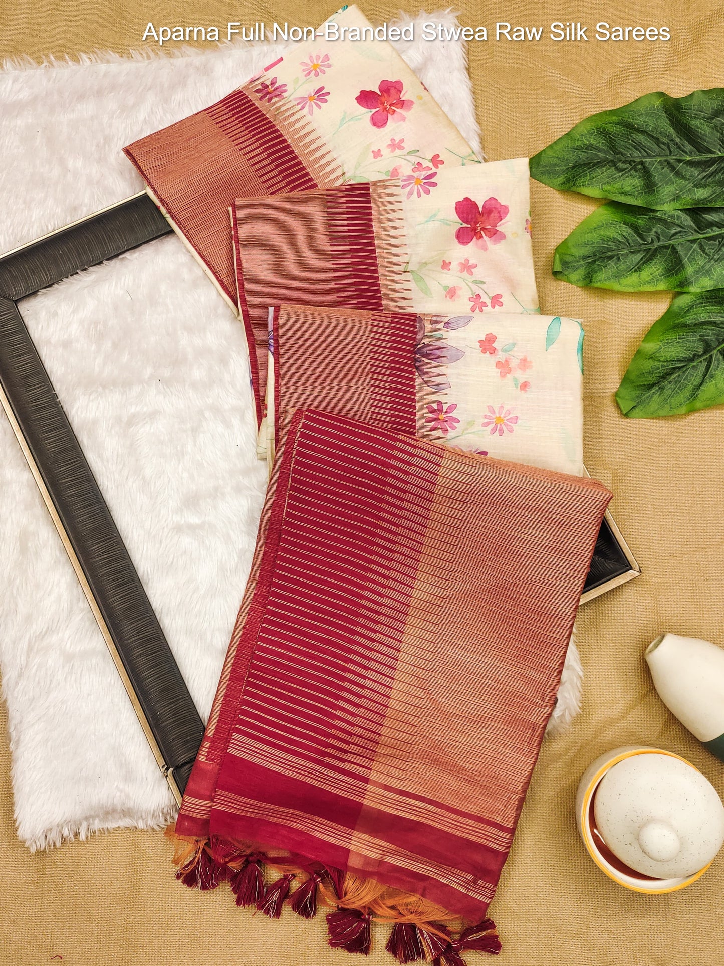 Aparna Full Non-Branded Stwea Raw Silk Sarees