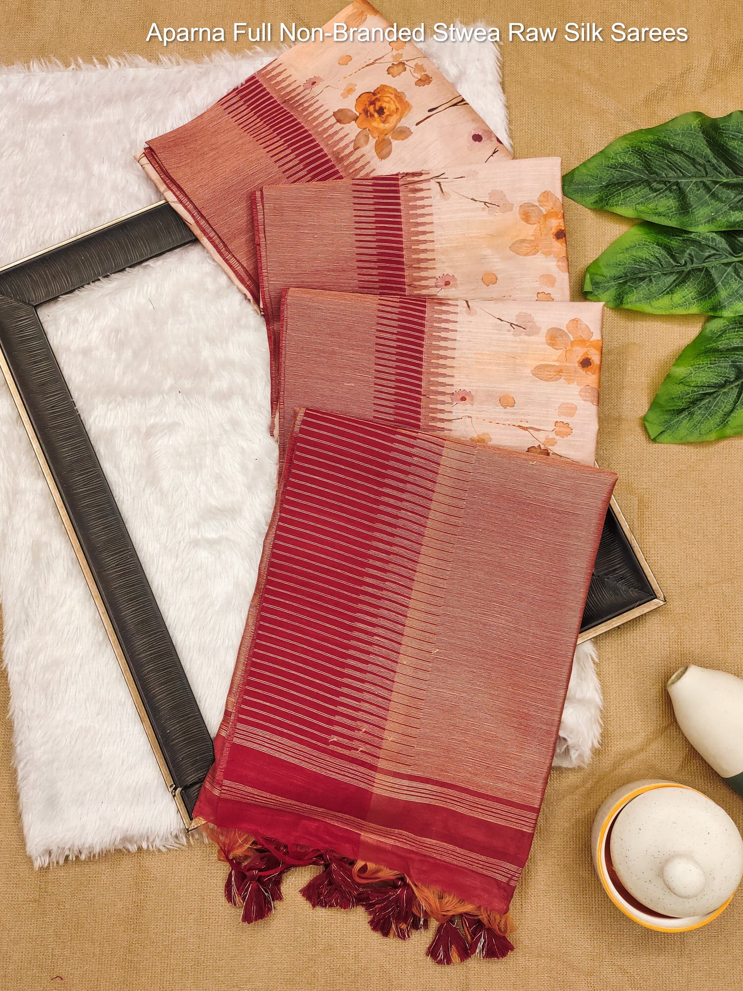 Aparna Full Non-Branded Stwea Raw Silk Sarees