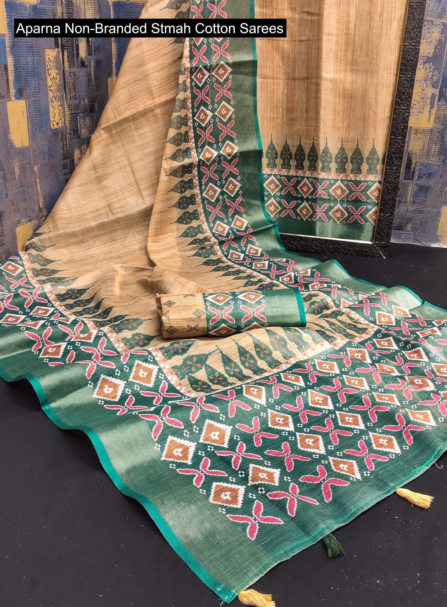 Aparna Non-Branded Stmah Cotton Sarees