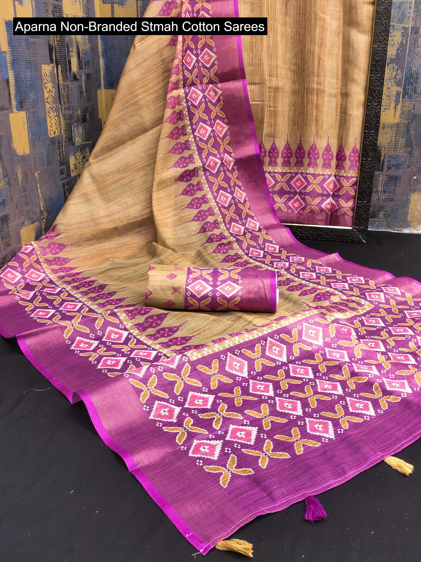 Aparna Non-Branded Stmah Cotton Sarees