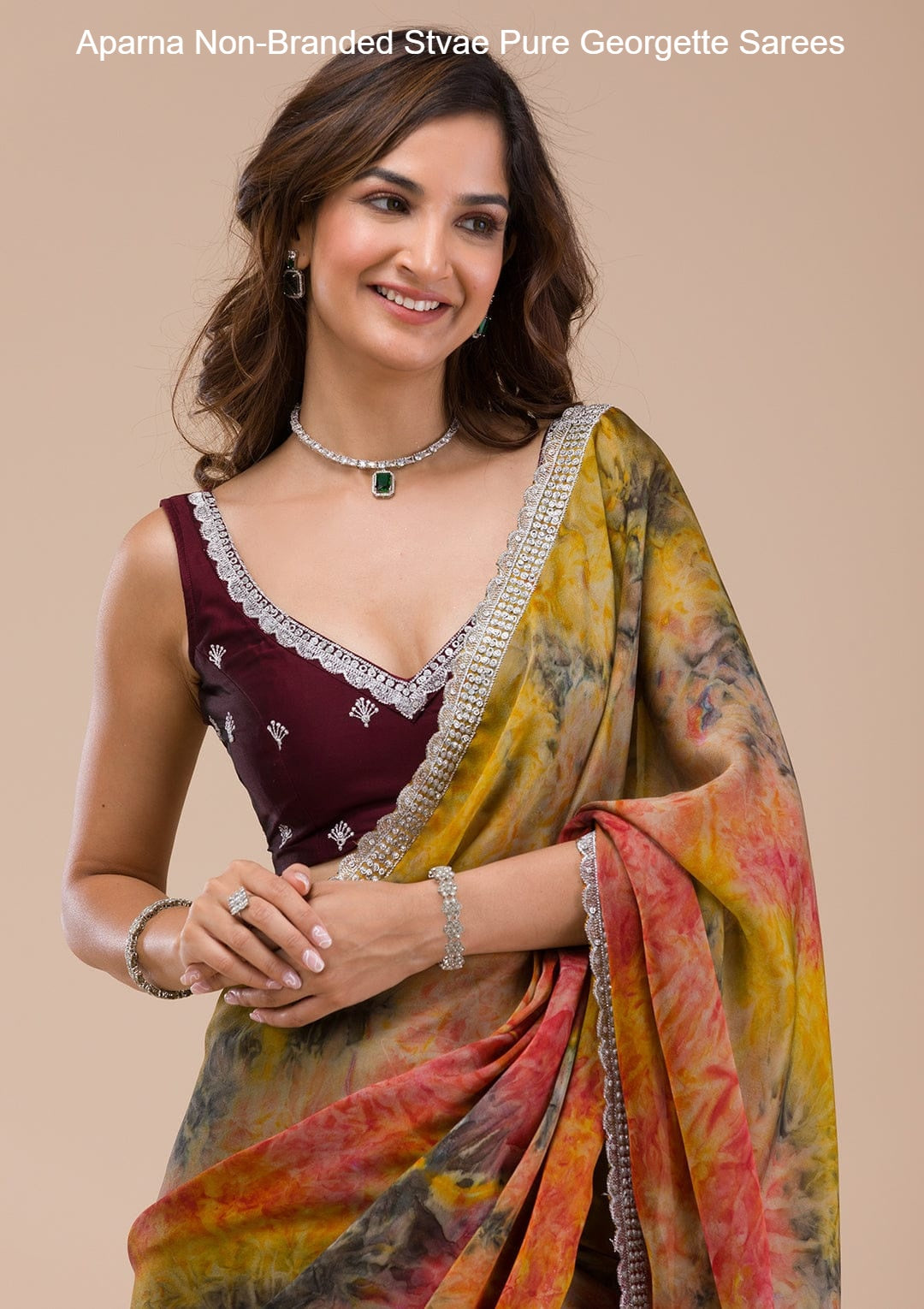 Aparna Non-Branded Stvae Pure Georgette Sarees