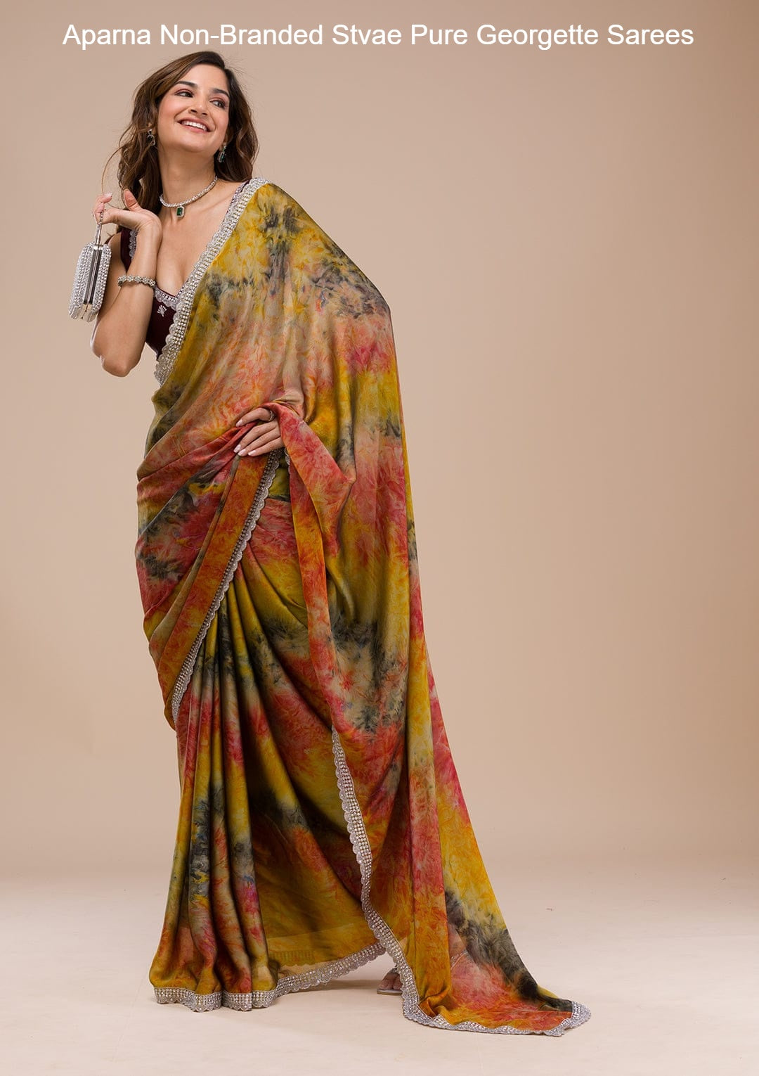 Aparna Non-Branded Stvae Pure Georgette Sarees