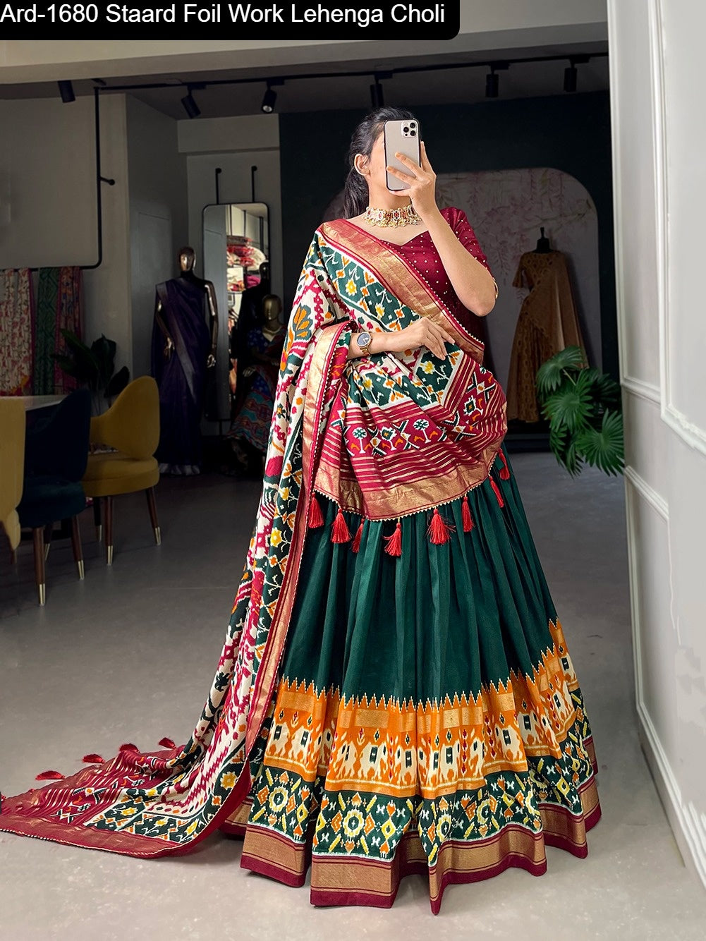 Ard-1680 Staard Foil Work Lehenga Choli