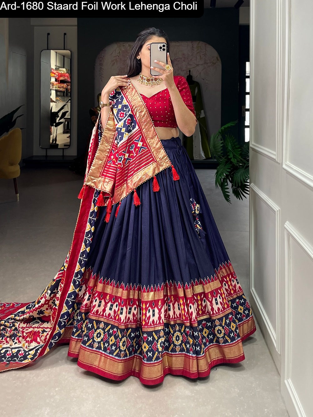 Ard-1680 Staard Foil Work Lehenga Choli