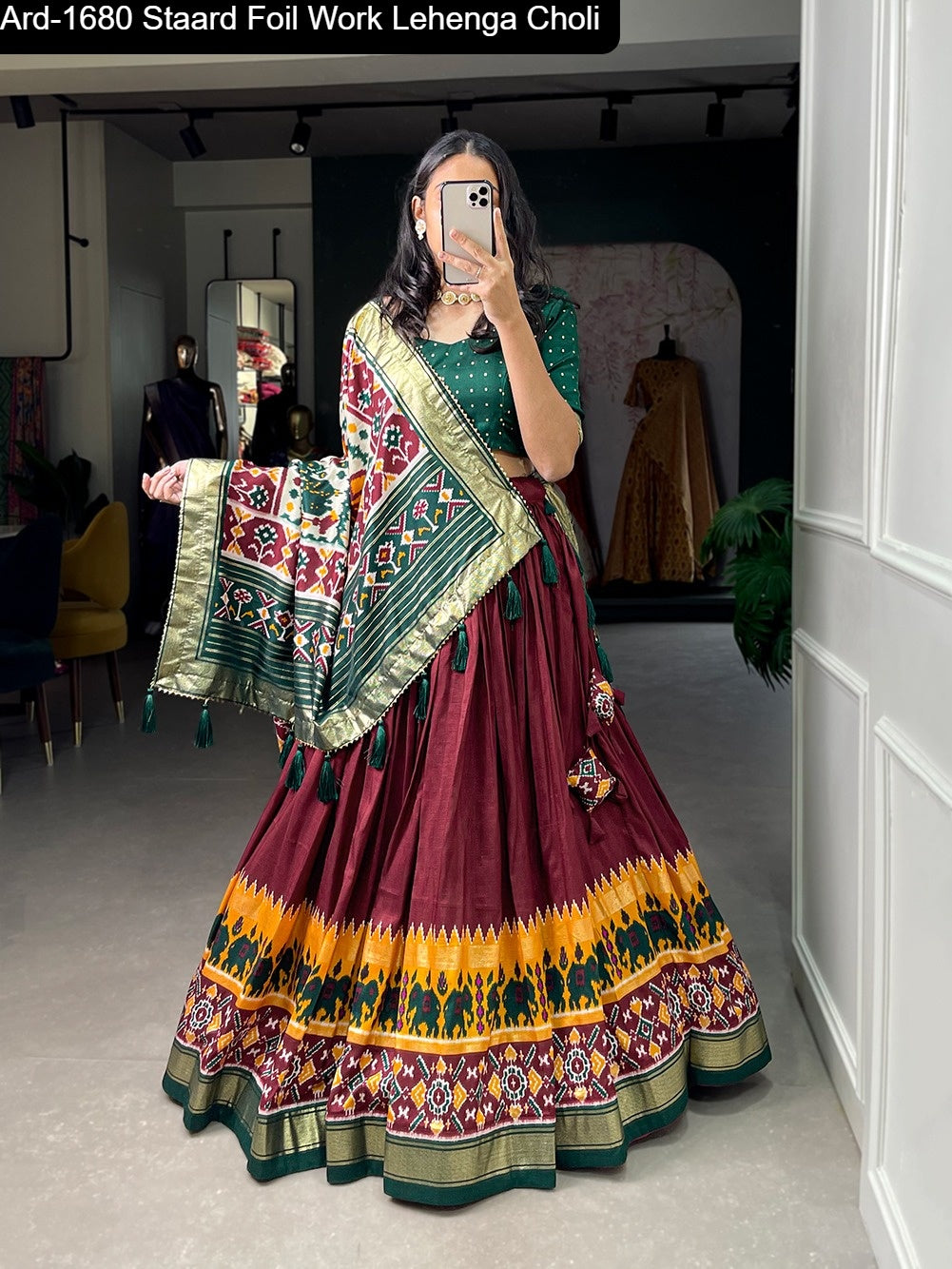 Ard-1680 Staard Foil Work Lehenga Choli