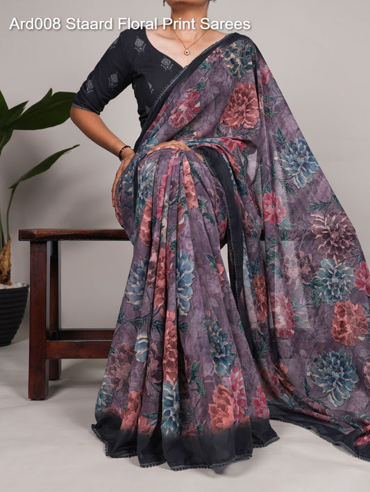 Ard008 Staard Floral Print Sarees
