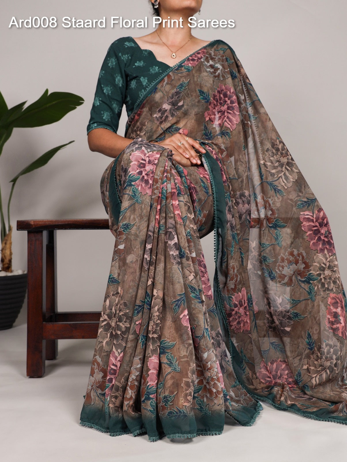 Ard008 Staard Floral Print Sarees
