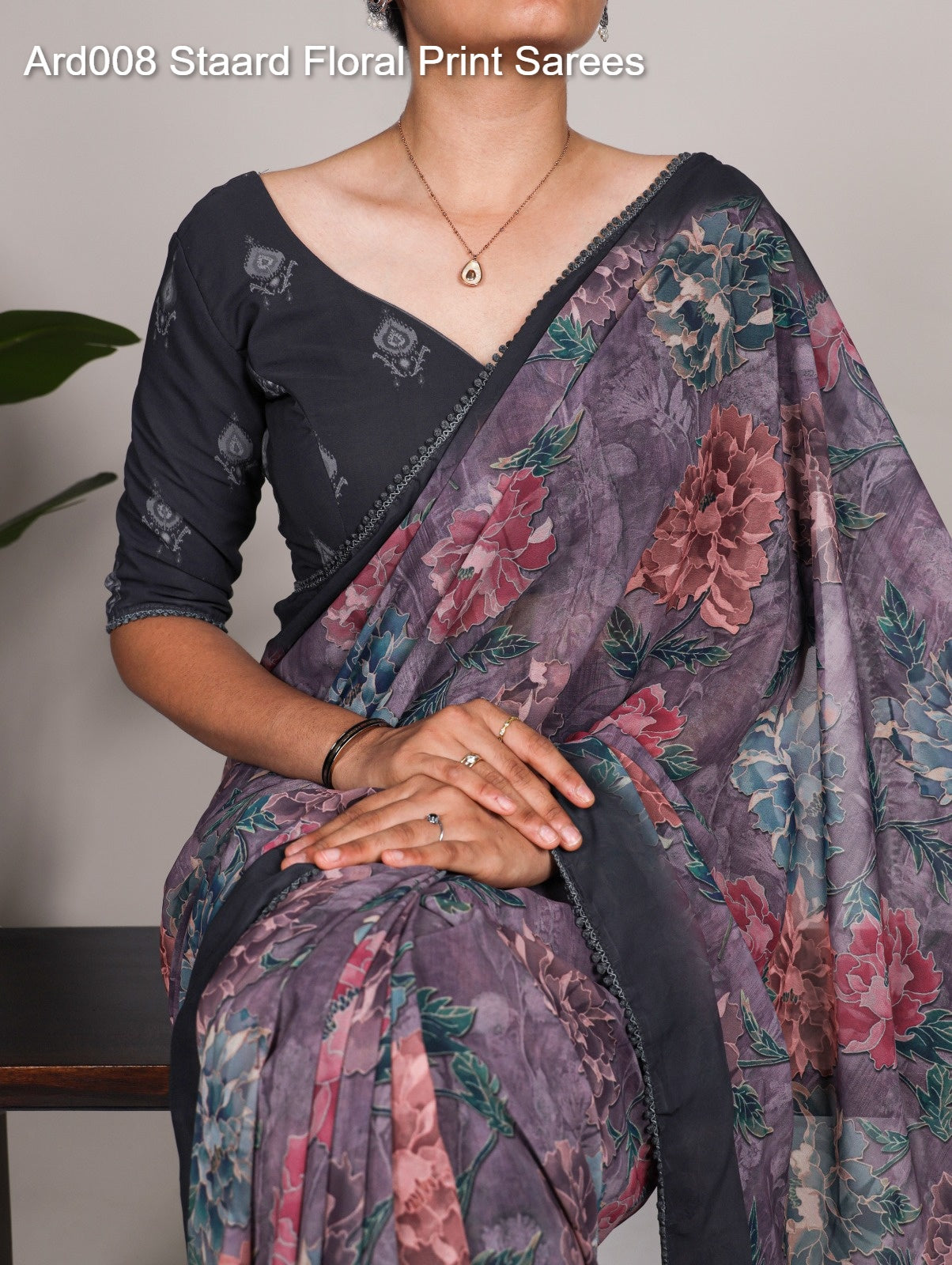 Ard008 Staard Floral Print Sarees