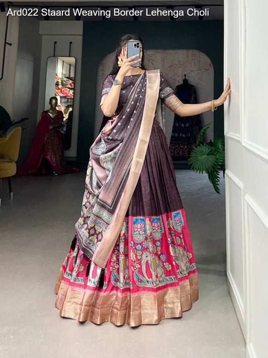 Ard022 Staard Weaving Border Lehenga Choli