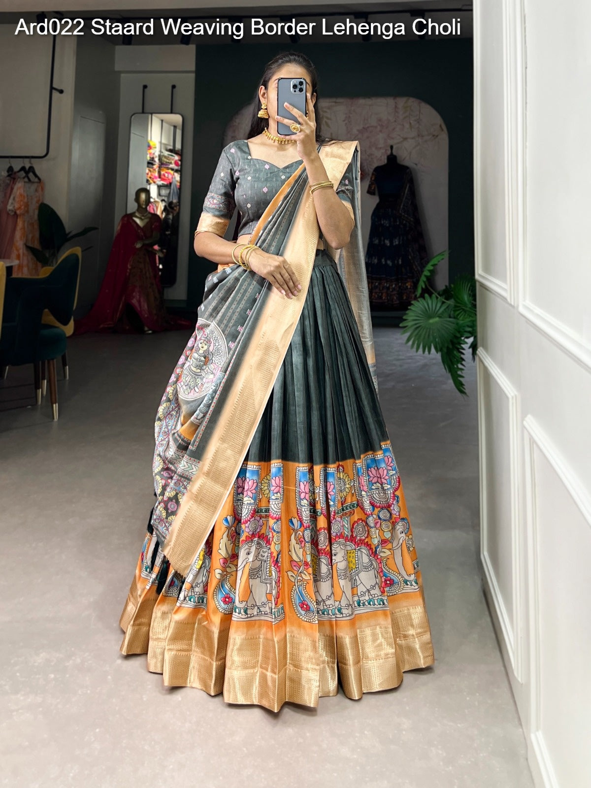 Ard022 Staard Weaving Border Lehenga Choli