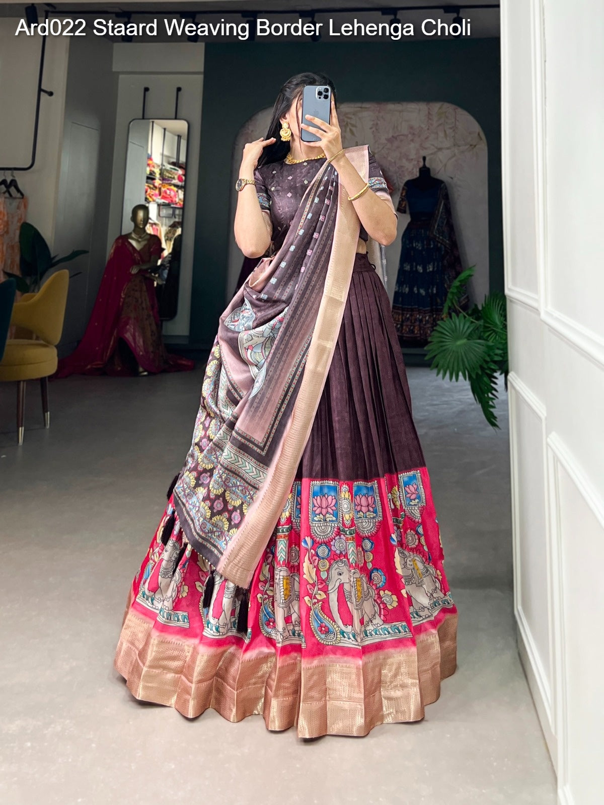Ard022 Staard Weaving Border Lehenga Choli