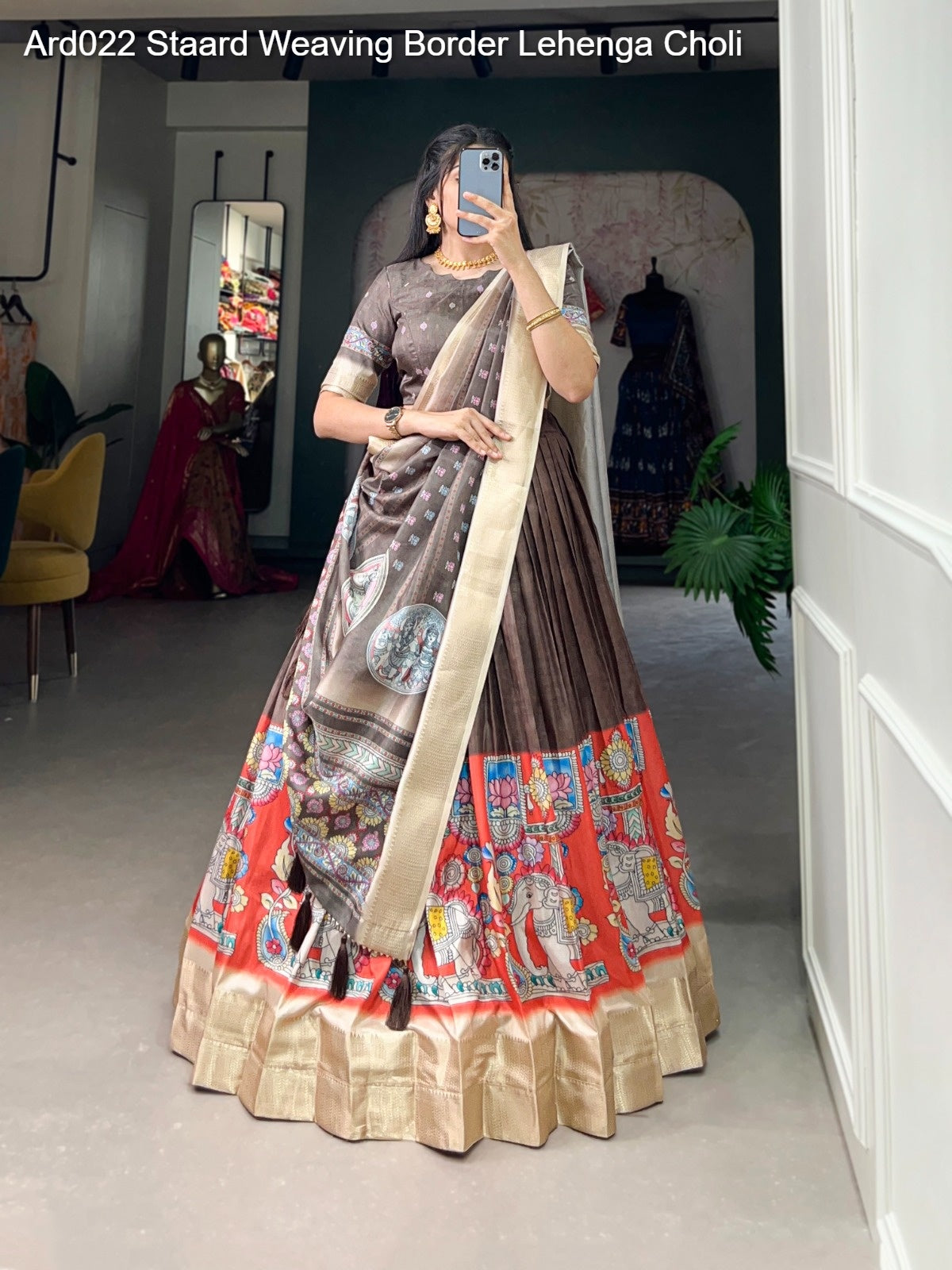Ard022 Staard Weaving Border Lehenga Choli