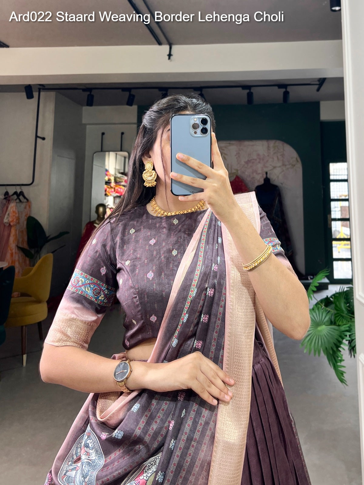 Ard022 Staard Weaving Border Lehenga Choli